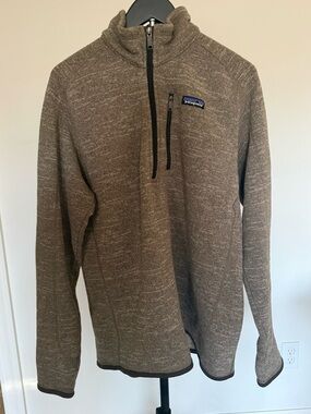 Patagonia Men’s Better Sweater Heathered Brown Quarter-Zip